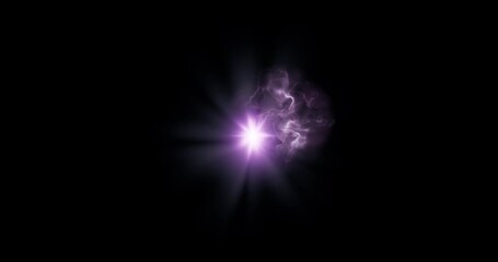 purple energy teleport effect on black background