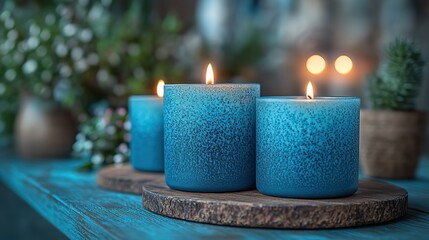 Indigo candles create a calming and relaxing atmosphere