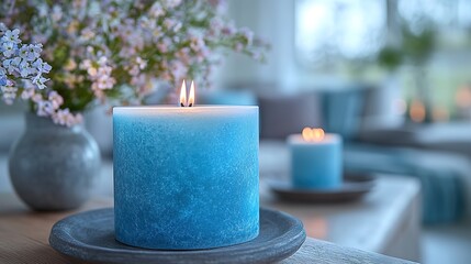 Indigo candles create a calming and relaxing atmosphere