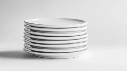 Obraz premium Stack of white plates