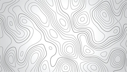 abstract sea map and mounted map area space geometric line technology topo landscape grid map texture. Abstract topo contour map on white background, Vector illustration. Wavy pattern design.