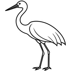 Minimalist Stork Line Art
