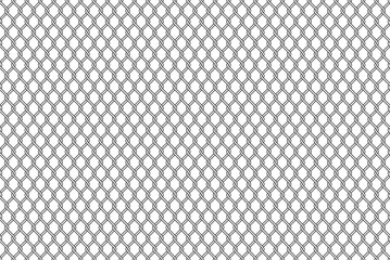 Rabitz Chain Link Fence Seamless Vector Pattern in Outline Style