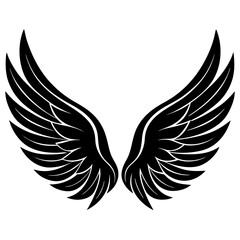 Obraz premium Tattoo Style Wings Vector | Editable Graphic Design for Print & Digital Art