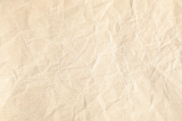 Crumpled craft brown paper texture