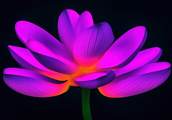 Fototapeta premium vibrant purple lotus flower with pink petals radiates beauty and tranquility
