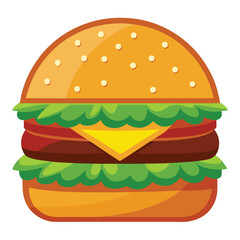 American hamburgers set vector design clipart on white background