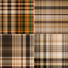 Warm fall gingham tartan check seamless pattern. Woven classic variegated ombre check texture with fabric effect. Repeatable tile for fashion and home decor soft furnishing design. 