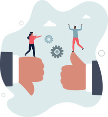 Conflict and argument between colleagues, controversy or difference opinion, disagree, confrontation or rivalry fighting concept. character life .