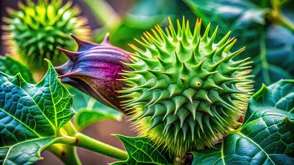 Obraz premium Jimson Weed, Poisonous Plant, Solanaceae, Deadly Nightshade