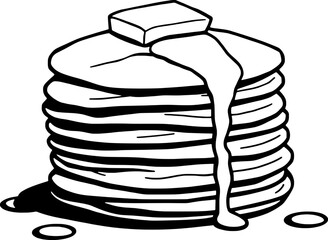 A Stack of Buttery Pancakes Delicious Breakfast Treat