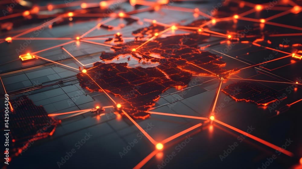 Poster global compliance tracking on digital maps interactive visualization real-time data analysis