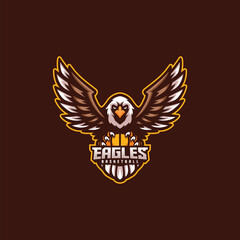 Eagle Basketball Logo Template