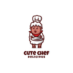 Sheep Chef Mascot Logo