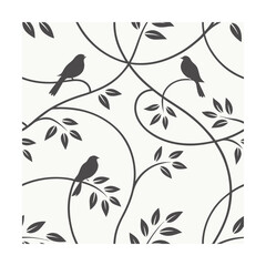 Minimal Scribble Art Seamless Pattern, Golden banana leaf line arts, Hand drawn outline design for fabric, print, cover, banner and invitation, Vector illustration