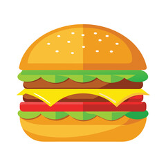 American hamburgers set vector design clipart on white background