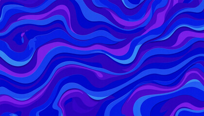 Abstract wavy pattern in vibrant blue and purple tones  