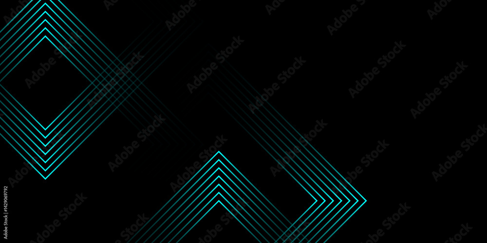 Wall mural luxury wavy line abstract background with colorful element. futuristic technology concept. glowing r