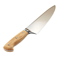 3d Render Of A Kitchen Knife With Wooden Handle