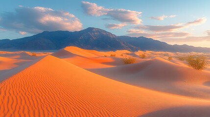 Naklejka premium Olive shadows lengthen across a desert of crystalline sand