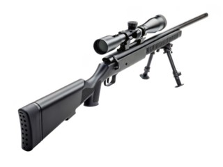 Sniper rifle png long range firearm weapon isolated white background image