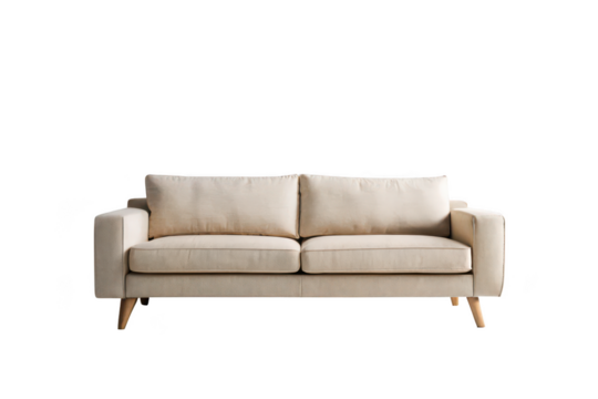 Full frame sofa png furniture living room comfort piece isolated white background image