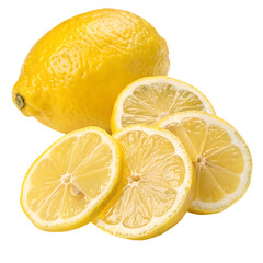 lemon isolated on transparent background