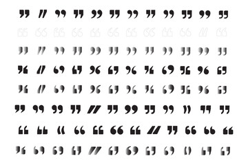 Quotation Font Style Vector Elements
