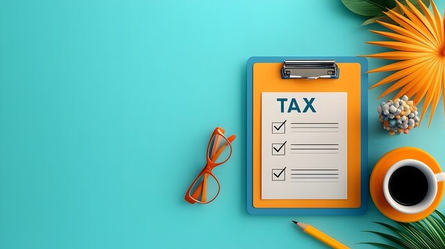 Tax Deadline Checklist on Vibrant Office Supplies