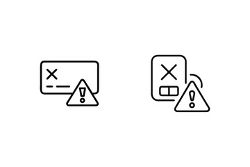Payment Card Error Illustration For Website Interface Design And Mobile Applications