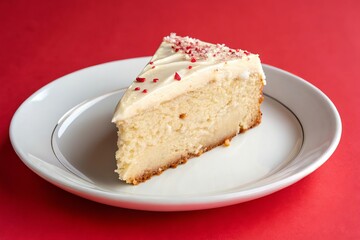 Delicious Cake Slice on White Plate – HD Food Photo