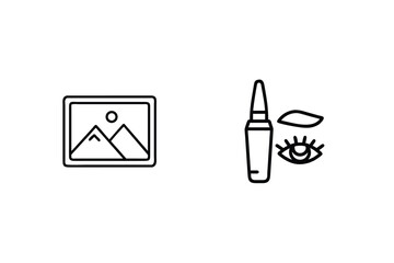 Photography And Beauty Outline Style Vector Illustration For Website Icons Or Logos
