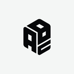 224 a rectangle polygon hexagon shape alphabet word letter geometric educational learning logo A B C