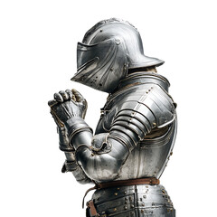 Knight Polishing Armor With Pride