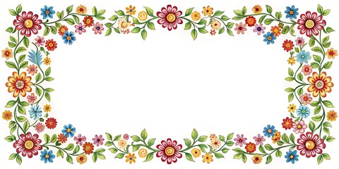 Decorative Floral Border Frame