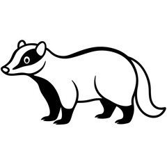 Modern Badger Line Work Design
