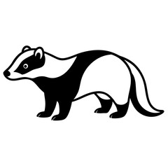Modern Badger Line Work Design