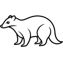 Modern Badger Line Work Design