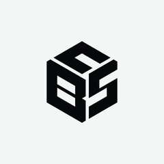 240 a rectangle polygon hexagon shape alphabet word letter geometric educational learning logo C B S