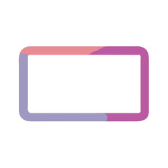 Naklejka premium Gradient rectangular frame for user interface design