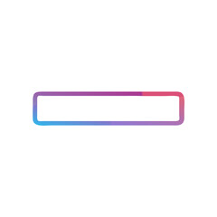 Gradient outlined rectangular button interface element
