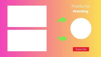 YouTube End Screen Template | Subscribe Outro Background for Video Editing