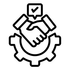 Strategic Partnership  Icon Element For Design	