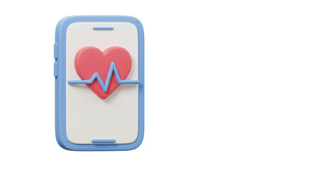 Isolated Heartbeat Mobile Phone Health App