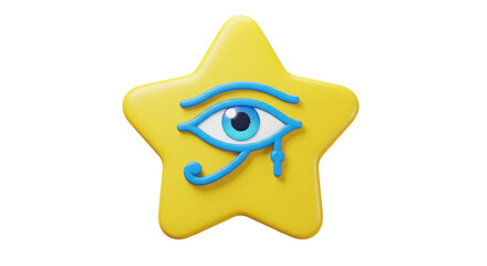 Isolated Eye of Horus Star Egyptian Symbol