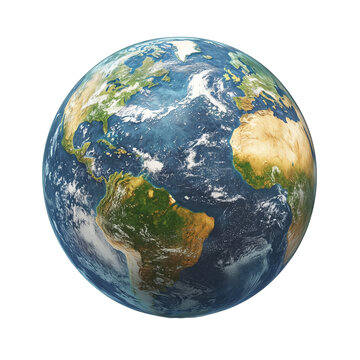earth globe on transparent background