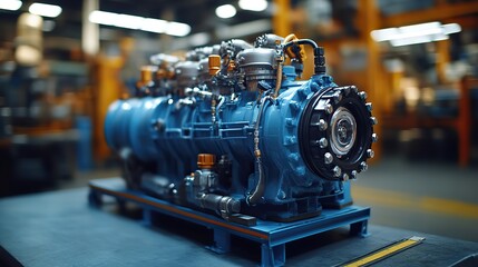 Fototapeta premium repair of a diesel generator converted to gas