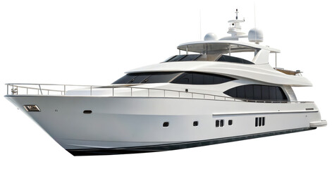 Naklejka premium Yacht png modern yacht png boat on water png private yacht png white yacht png sea travel png sailing yacht png transparent background image