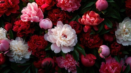 A bouquet of flowers with a mix of pink and white flowers