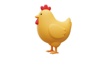 Isolated Yellow Chicken